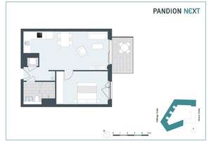 Hochwertig möblierte 2-Zimmer-Wohnung mit großzügigem Balkon – Die vollständige Adresse der Immobilie erhältst du vom Anbieter., 40219 Unterbilk, Düsseldorf – Vorschaubild 10
