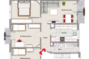 Frankfurt-Ostend: Gepflegte 4-Zimmer-Maisonettewohnung im historischen Altbaucharme - direkt an der  – 60314 Ostend, Frankfurt am Main – Vorschaubild 17
