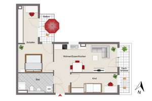 Modernes Design trifft auf urbanen Lifestyle - 3-Zimmer-Dachterrassenwohnung mit Ost-Ausrichtung! – Die vollständige Adresse der Immobilie erhältst du vom Anbieter., 81369 Mittersendling, München – Vorschaubild 14