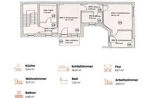 Helle 3-Raum-Wohnng mit Balkon – Helmstedter Str. 27, 39112 Sudenburg, Magdeburg – Vorschaubild 13