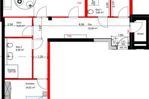 3-Zimmer-Wohnung mit 134,95 m² inmitten der Bielefelder Innenstadt – Kernsaniert (WHG 18) – Zimmerstraße 16, 33602 Mitte, Bielefeld – Vorschaubild 3