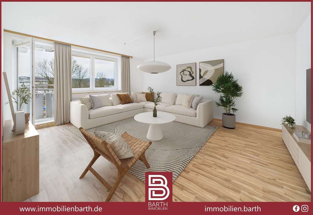 Lichtdurchflutete 2-Zimmer-Wohnung mit Südbalkon & Lift