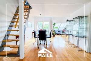 Helle Maisonette mit Dachbalkon, drei Schlafzimmern, zwei Bädern und Tiefgarage!