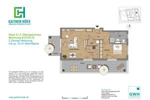 47124/38 Moderne 2-Zimmer-Wohnung mit großzügiger Fläche & Einbauküche (optional) in Düsseldorf-Rath – Am Gatherhof 41D, 40472 Rath, Düsseldorf – Vorschaubild 2