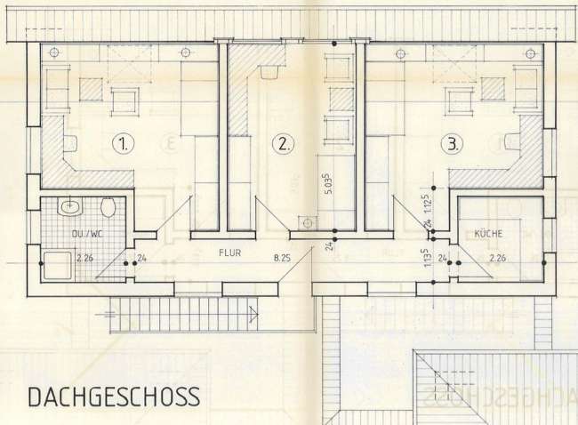 Grundriss Wohnung im Anbau