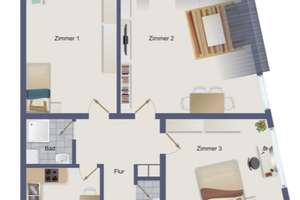 Urbanes Wohnen mit Uni-Nähe – 3-Zimmer-Wohnung im Weinweg – Weinweg 1 a, 76131 Rintheim, Karlsruhe – Vorschaubild 2
