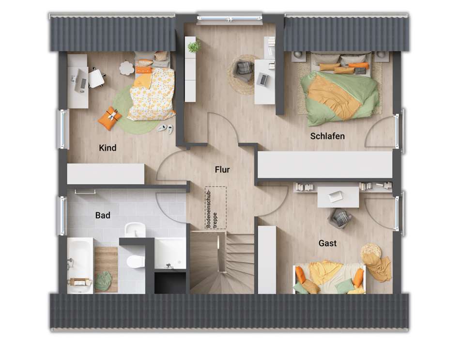 Beispiel OG mit Ankleide