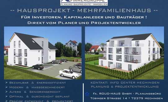 + EXKLUSIVES MEHRFAMILIENHAUS-PROJEKT MIT BAUGENEHMIGUNG! +