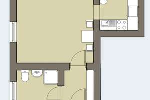 1-Zimmer Wohnung im 1. OG in Würzburg-Sanderau – Franz-Ludwig-Straße 17a, 97072 Sanderau, Würzburg – Vorschaubild 9