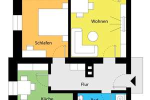 Komfortables Wohnen mit großem Balkon und separater Küche in ruhiger, grüner Lage. – Die vollständige Adresse der Immobilie erhältst du vom Anbieter., 1159 Naußlitz, Dresden – Vorschaubild 5