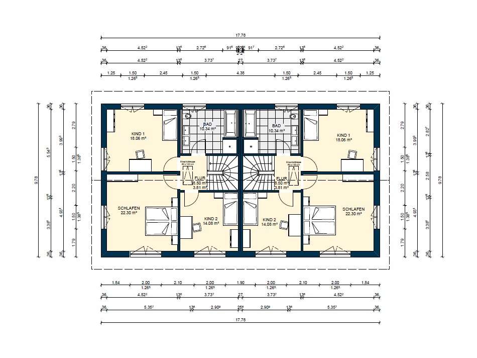 Raumaufteilung Obergeschoß