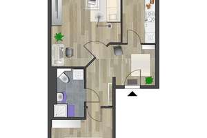 Nahe des Stadtparks gelegene 2-Raum-Wohnung mit Balkon – Scheffelstr. 64, 9120 Helbersdorf, Chemnitz – Vorschaubild 6