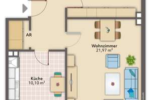 Modernisierte 2-Zimmer-Wohnung mit Balkon in Bremerhaven-Geestemünde-Süd – Helgoländer Straße 89 a, 27570 Wulsdorf, Bremerhaven – Vorschaubild 2