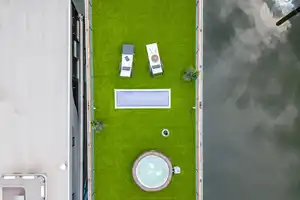 LUXUS Hausboot - 3 Etagen - 100m² Wohnen + 120 m² SONNENTERRASSE - Kamin, Kino, komplett individuell – Potsdam – Vorschaubild 4