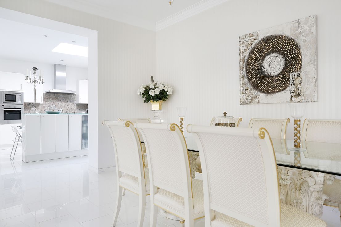 Essbereich im Wohnzimmer