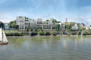WE A1.9 -Traum-Maisonette-Penthouse-Wohnung mit 63qm Dachterrasse und Loggia zum Rhein!