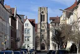 Rosenstraße mit Blick auf die 