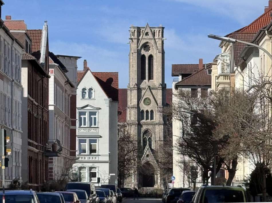 Rosenstraße mit Blick auf die 