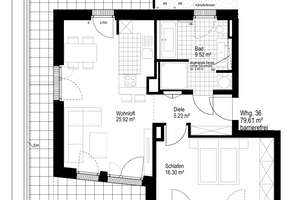 Attraktiv für München-Pendler: Erstbezug: 2-Zimmer-Whg Penthouse-Stil inkl. EBK / Whg. 36 – Zugspitzstraße 7a, 86163 Hochzoll-Nord, Augsburg – Vorschaubild 11