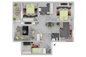 Wunderschöne 4-Zimmerwohnung in ruhiger Lage – Perfekte Kapitalanlage! – Marignanestraße 9, 38444 Detmerode, Wolfsburg – Vorschaubild 3