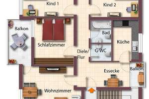 Großzügige 4-Zimmer-Eigentumswohnung mit zwei Balkonen in beliebter Lage von Bochum-Harpen