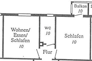 Vermietete 2-Zimmer-Wohnung mit Balkon in Dresden-Reick – Die vollständige Adresse der Immobilie erhältst du vom Anbieter., 1239 Reick, Dresden – Vorschaubild 3