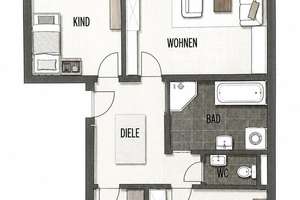TOP! Schicke moderne(isierte) helle 3-Zimmer-Wohnung in ruhiger grüner Lage! – Die vollständige Adresse der Immobilie erhältst du vom Anbieter., 86199 Göggingen-Nordost, Augsburg – Vorschaubild 4