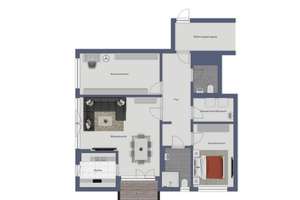Barrierefreie 3-Zimmer-Wohnung mit Balkon und Tiefgaragenstellplatz im Haareneschviertel – Die vollständige Adresse der Immobilie erhältst du vom Anbieter., 26121 Haarenesch, Oldenburg (Oldenburg) – Vorschaubild 2