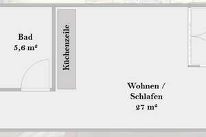 Schöne 1 Zimmer Wohnung mit großem Balkon (teilmöbliert) – Mannheimer Str. 39, 70376 Birkenäcker, Stuttgart – Vorschaubild 6