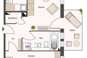 2-Raum-Wohnung mit Balkon und Tiefgaragenstellplatz in ruhiger Lage – Die vollständige Adresse der Immobilie erhältst du vom Anbieter., 4158 Wiederitzsch, Leipzig – Vorschaubild 11