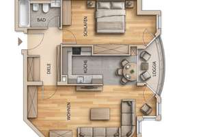 Bezugsfreie 2-Zimmer-Wohnung mit West-Loggia im Bayerischen Viertel – Die vollständige Adresse der Immobilie erhältst du vom Anbieter., 10825 Schöneberg, Berlin – Vorschaubild 12