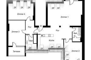 Dunckerstraße, Helmholtzkiez: Dachgeschoss-Wohnung mit zwei Terrassen, vier Zimmern, Kamin, Lift, AC – 10437 Prenzlauer Berg, Berlin – Vorschaubild 2