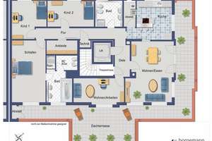 N-Nord! Ansprechendes Penthouse, 5 Zi., 166 m², große Dachterrasse + 2 TG! – Die vollständige Adresse der Immobilie erhältst du vom Anbieter., 90411 Schafhof, Nürnberg – Vorschaubild 34