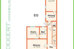 Neues Angebot !  Teilsaniertes Reihenmittelhaus ca. 150 m² Wohnfläche + eigene Zufahrt und 3 Garagen – Philippstraße 15, 8393 Meerane – Vorschaubild 9