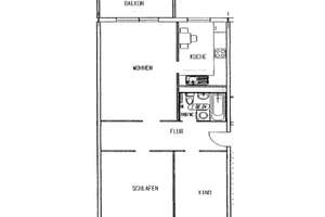 3 Raumwohnung im Balkon in der Hochparterre  – 4207 Lausen-Grünau, Leipzig – Vorschaubild 2