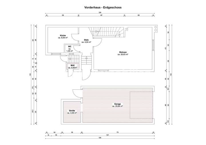 Grundriss Vorderhaus EG