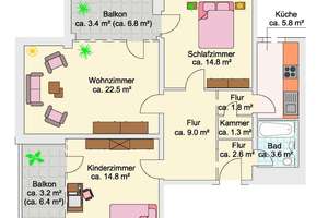 Genießen Sie das Wohnen mit Fernblick! Renovierte 3 Zimmer im 16. OG mit 2 Balkone + Aufzug – Kurt-Schumacher-Straße 12, 38102 Viewegsgarten-Bebelhof, Braunschweig – Vorschaubild 20