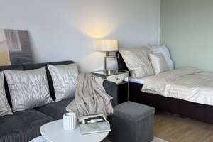 Erstbezug nach Renovierung: Möblierte 1-Zimmer-Wohnung mit Westbalkon – Linus-Funke-Weg 22, 80995 Lerchenau-West, München – Vorschaubild 2