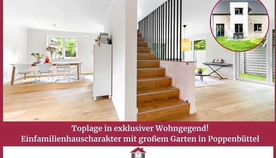 Bild von Toplage in exklusiver Wohngegend! 
Einfamilienhauscharakter mit großem Garten in Poppenbüttel!