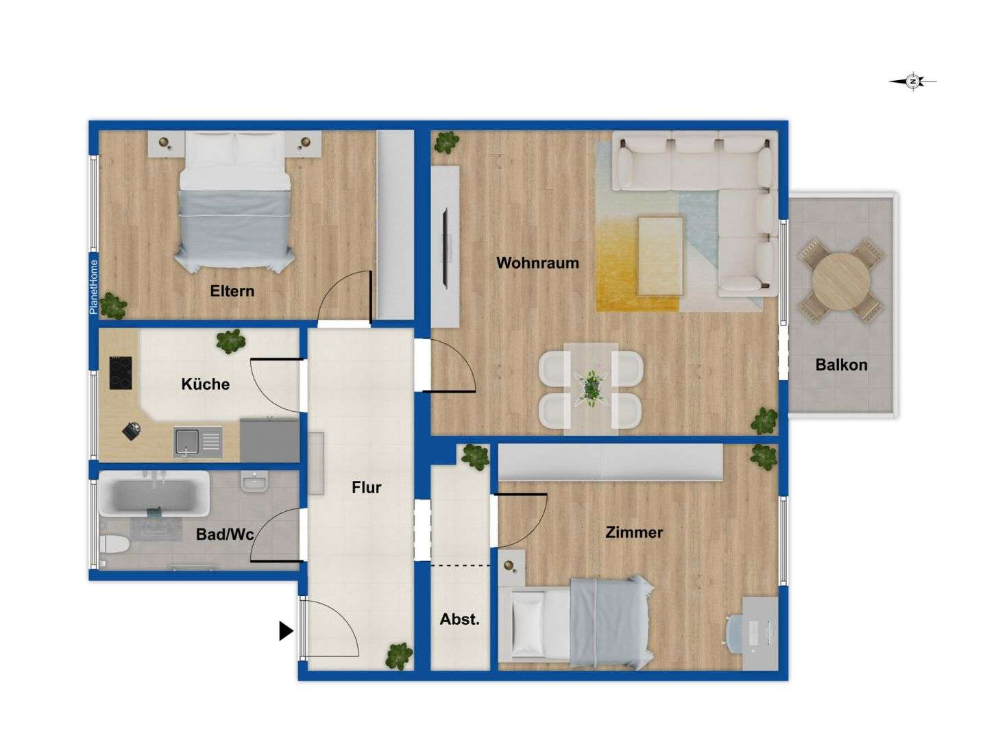 Helle 3-Zimmer-Wohnung in Burghausen, Altötting Kreis – Bild 4