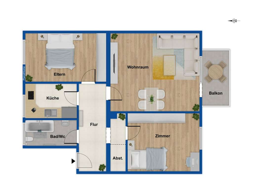 Immobilie in Burghausen - Helle 3-Zimmer-Wohnung in Burghausen - Bild 3
