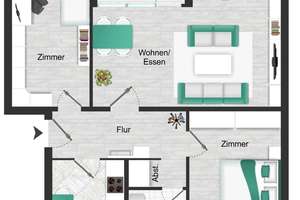 Erstbezug nach Sanierung: 3-Zi.-Wohnung mit Balkon in Wolfsburg – Leipziger Straße 4, 38448 Vorsfelde, Wolfsburg – Vorschaubild 2