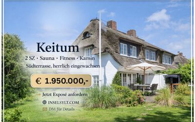 Keitum-Lux. Endhaus mit Einzelhaus-Charakter im Privatweg