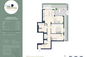 Viva Agrippina: 3-Zimmer-Wohnung mit Terrasse & Garten, 92,96 m² im Erdgeschoss – Riehler Straße 88, 50668 Neustadt/Nord, Köln – Vorschaubild 3