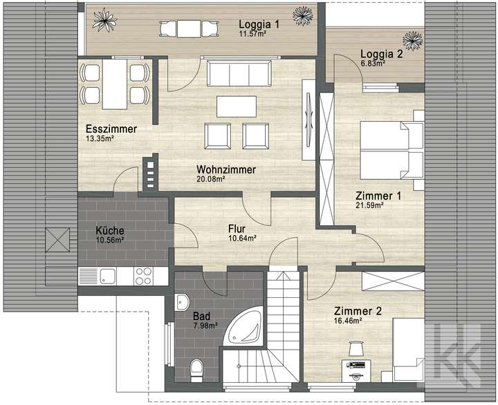 Grundriss Obergeschoss