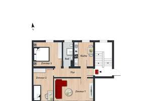 Zentrale Wohnung // 2.OG links – Heinrich-Heine-Str. 51, 38440 Stadtmitte (Ortsteil), Wolfsburg – Vorschaubild 5