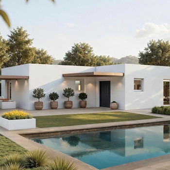 1 freistehendes Öko-Einfamilienhaus von 121m² in El Pla de Santa Maria, als Eigenbau.