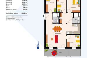 Barrierefreie 5-Zimmer-Neubauwohnung – Die vollständige Adresse der Immobilie erhältst du vom Anbieter., 69126 Rohrbach, Heidelberg – Vorschaubild 3