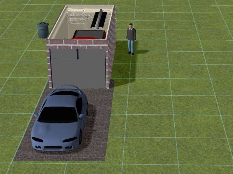 3D Garage und Stellplatz
