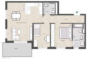 Moderne 3-Zimmer-Wohnung mit Balkon, Einbauküche & guter Anbindung in Neuaubing – Maria-Arndt-Straße 11, 81249 Aubing-Süd, München – Vorschaubild 10